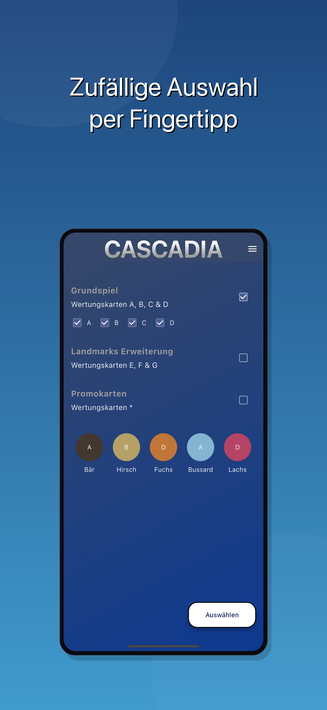 Ergebnis nach der Auswahl